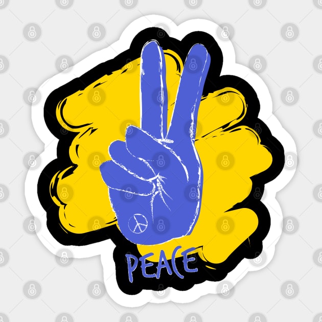 Peace Ukraine Sticker by UniqueBoutiqueTheArt